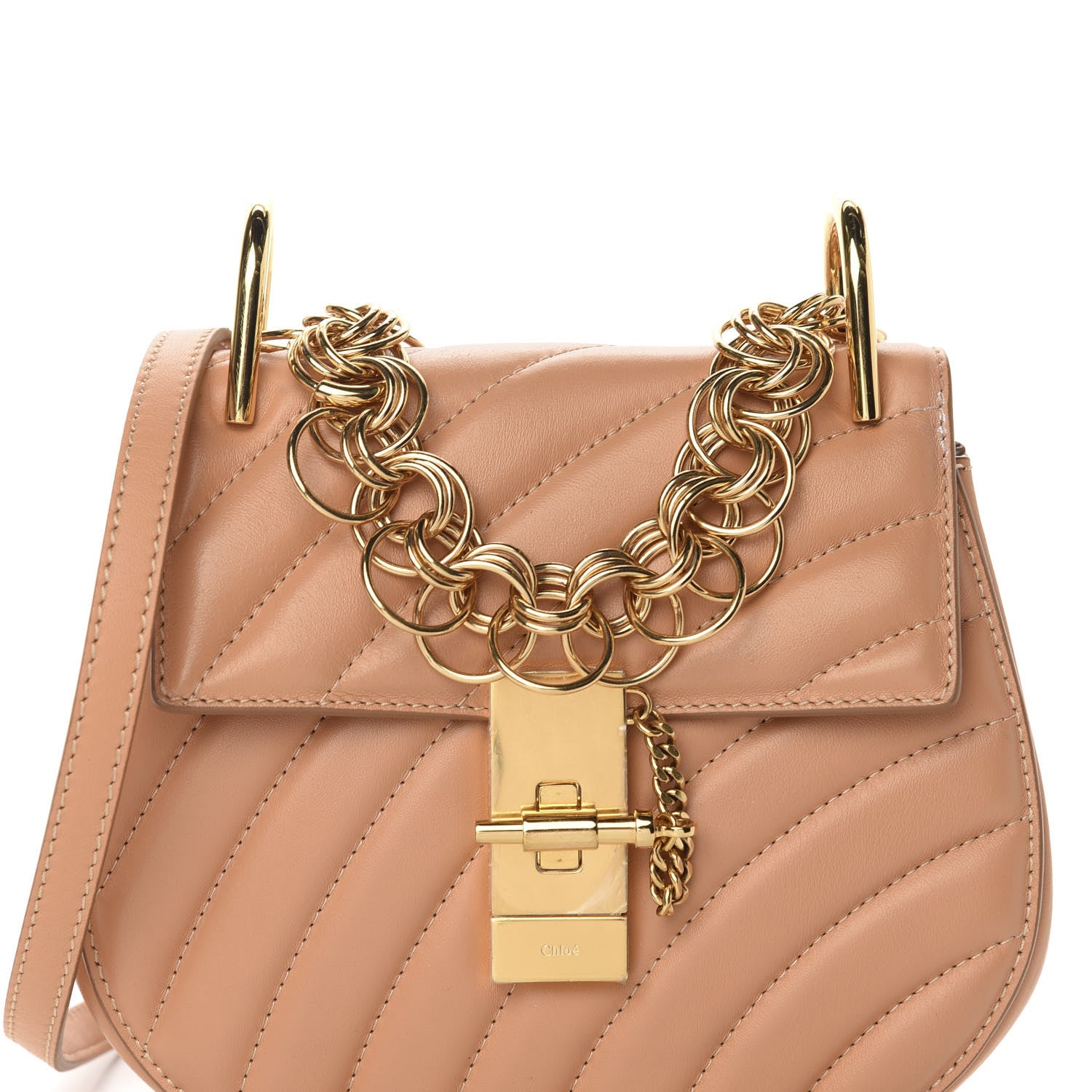 Chloe Calfskin Quilted Mini Drew Bijou Shoulder Bag Blushy Pink 9 of 9