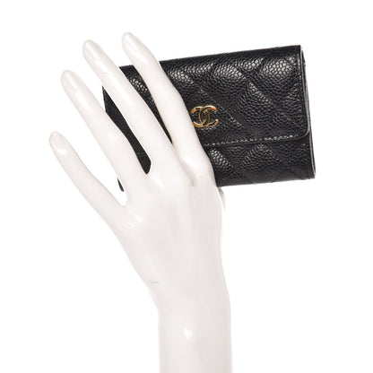 Chanel Caviar Quilted Flap Card Holder Black 2 of 8