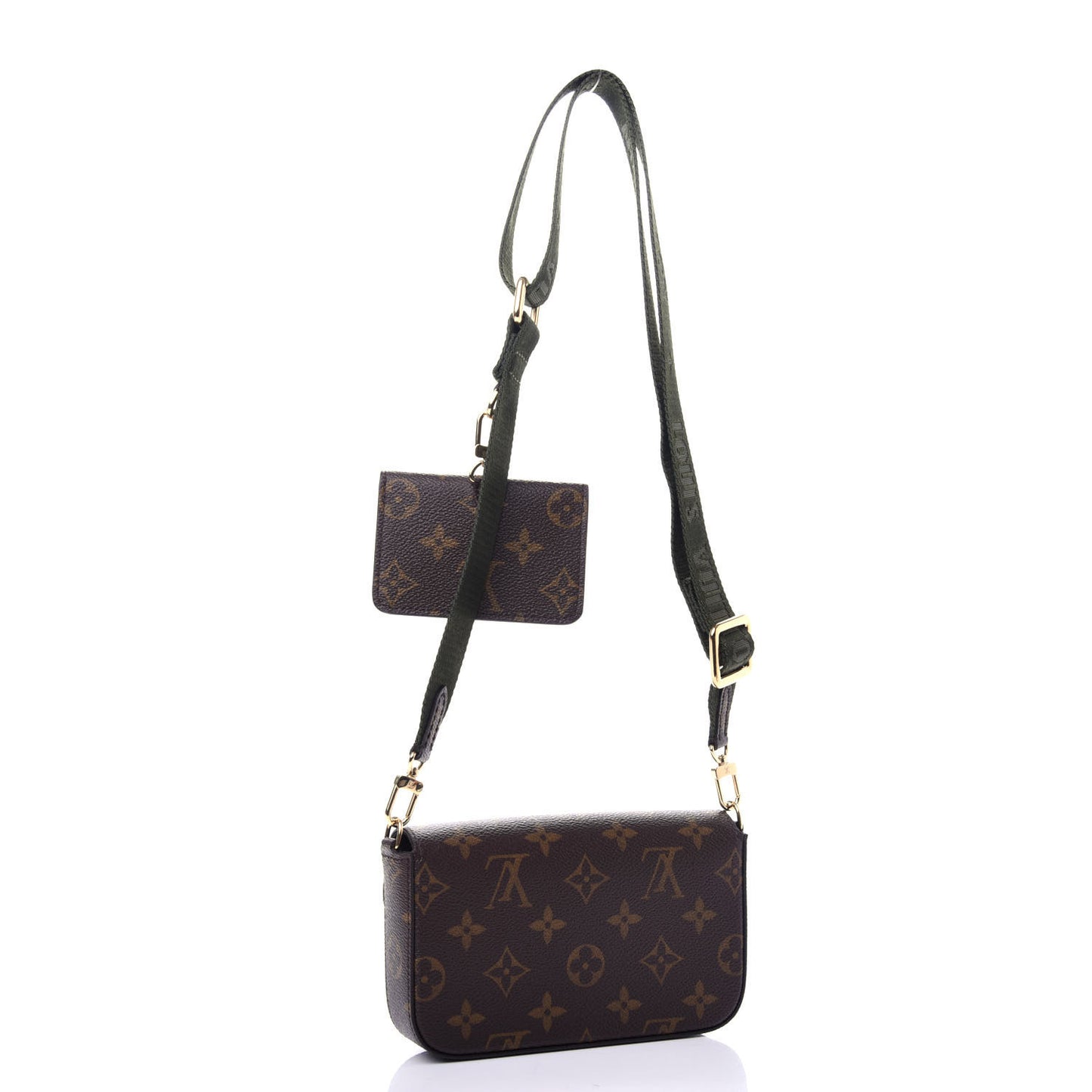 Monogram Felicie Strap & Go Kaki