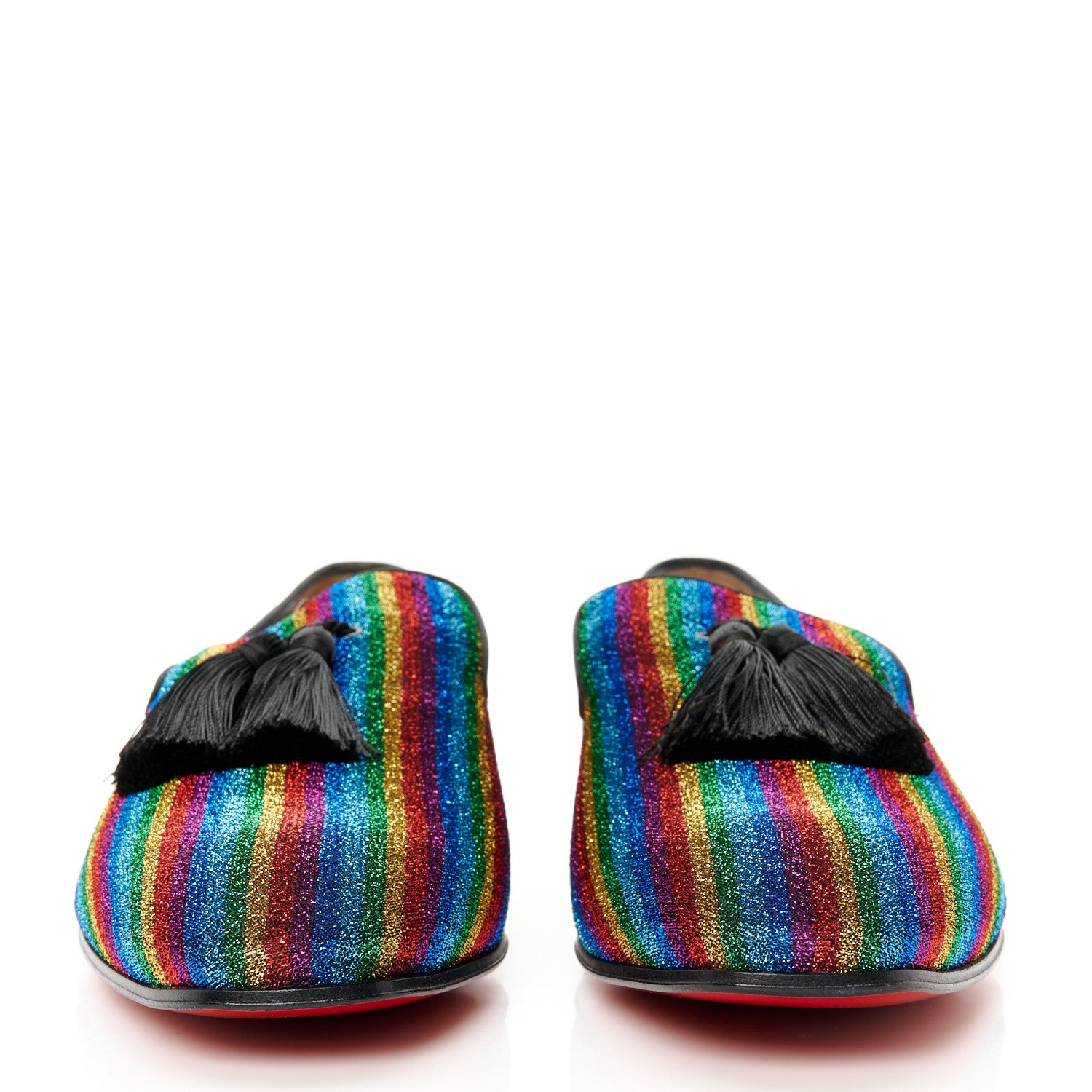 Christian Louboutin Glitter Mens Tassel Serge Officialito Flat Loafers 43.5 Multicolor 3 of 10