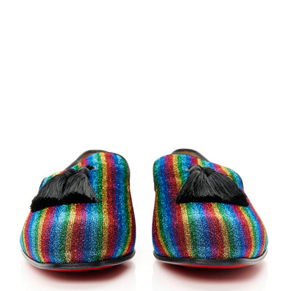 Christian Louboutin Glitter Mens Tassel Serge Officialito Flat Loafers 43.5 Multicolor 3 of 10