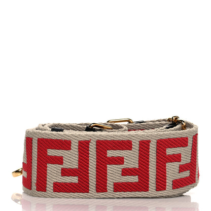 Fendi Canvas Calfskin FF 1974 Strap You Red 2 of 7