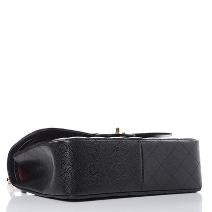 Chanel Caviar Quilted Jumbo Double Flap Black 4 of 10