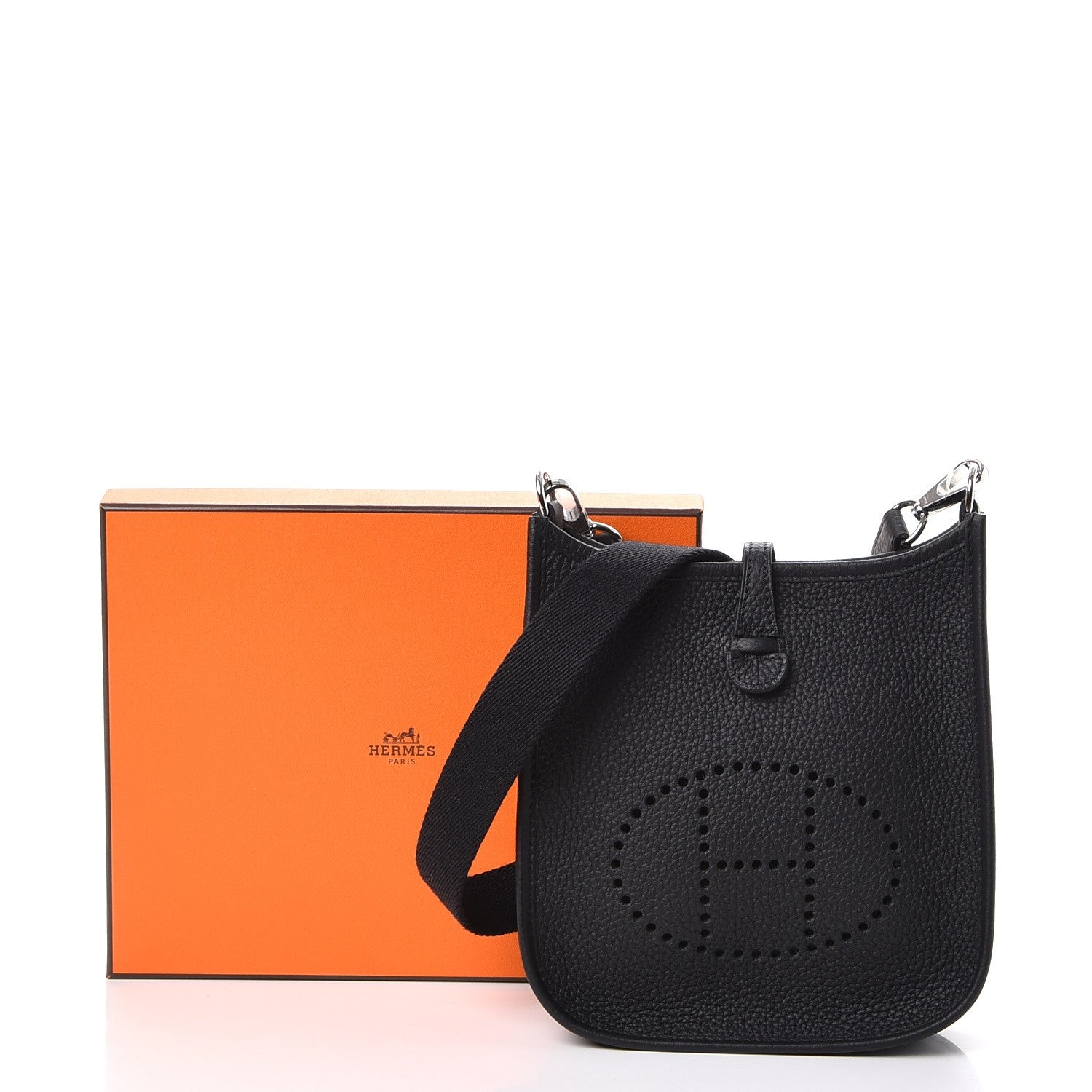 Hermes Taurillon Clemence Evelyne TPM Black 8 of 8