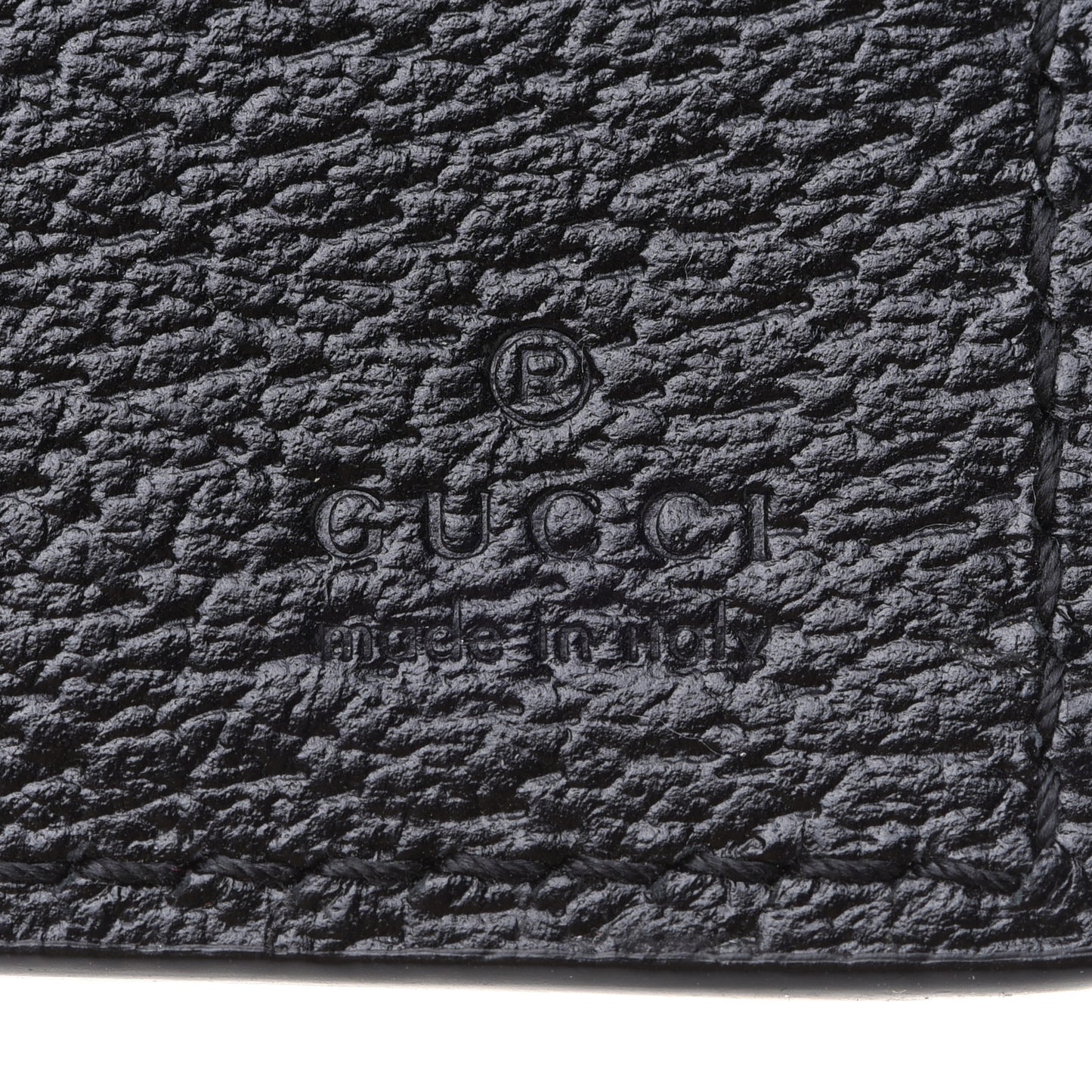 Calfskin Boar Effect GG Marmont Bi-Fold Wallet Black
