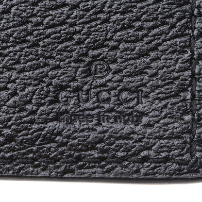Gucci Calfskin Boar Effect GG Marmont Bi-Fold Wallet Black 6 of 8
