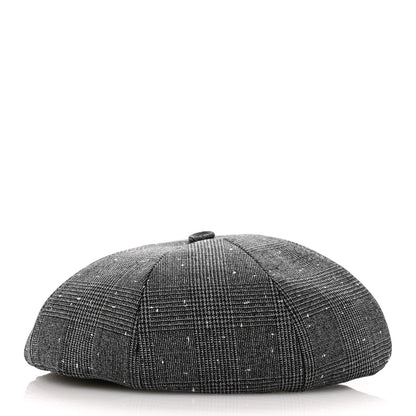 Christian Dior Wool Blend Prince of Whales Cap M Grey 4 of 9