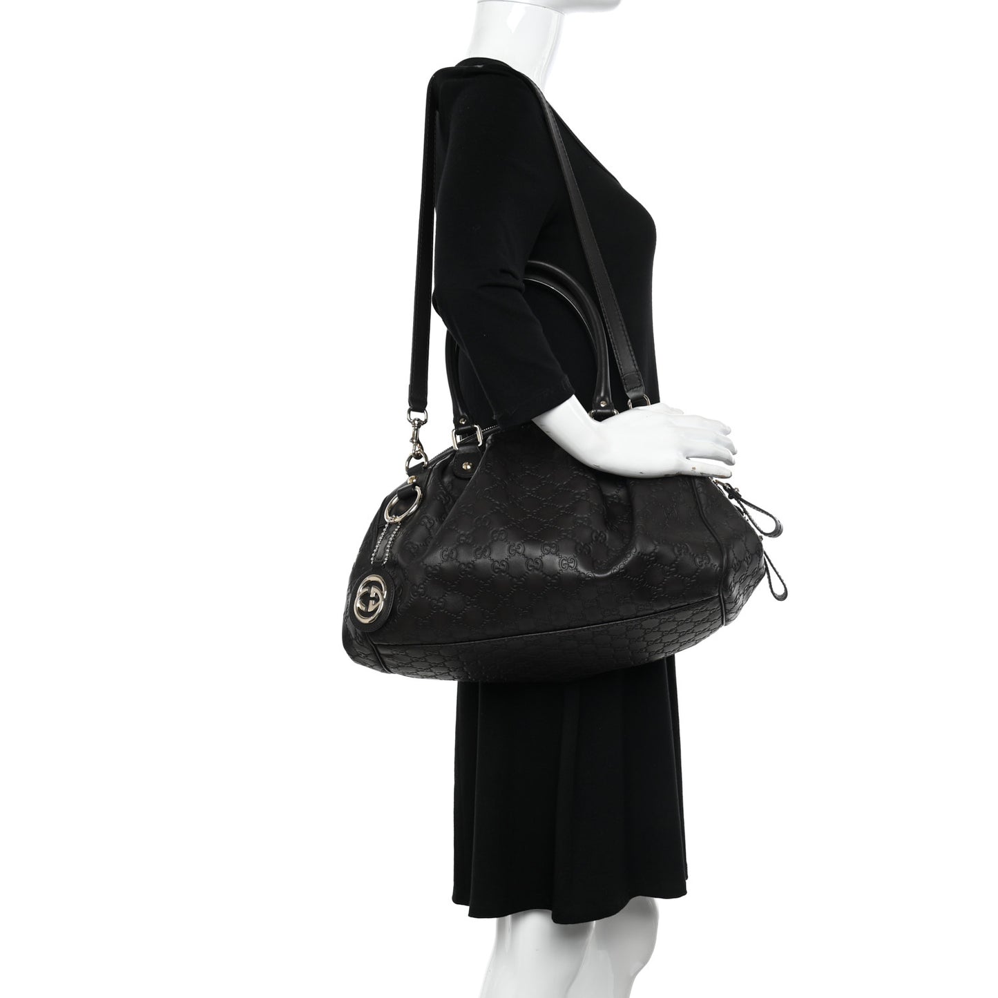 Guccissima Medium Sukey Boston Chocolate