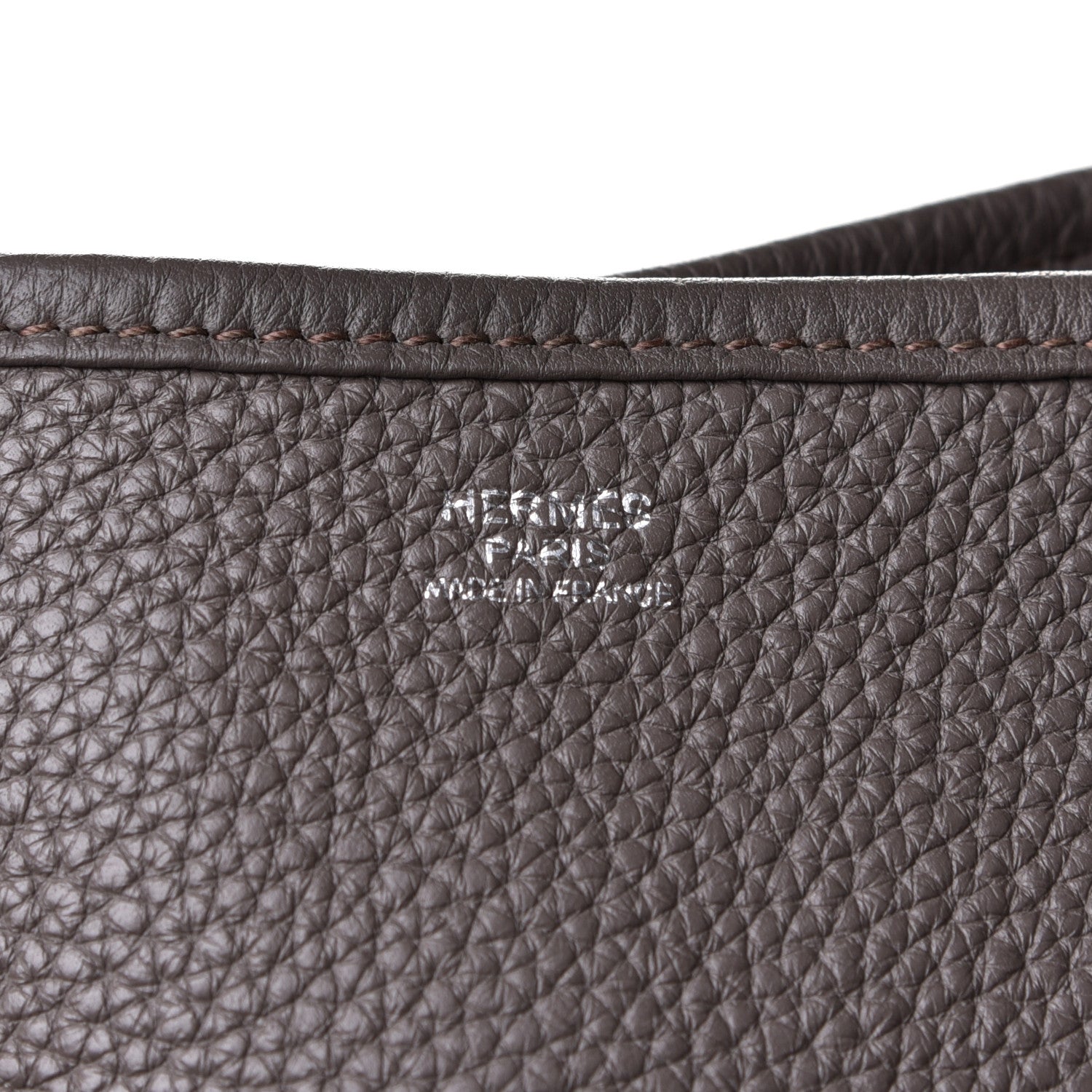 Hermes Taurillon Clemence Amazone Evelyne III TGM Etain Rouge Casaque 6 of 7