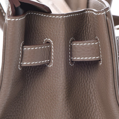 Hermes Taurillon Clemence Birkin 35 Etoupe 25 of 36