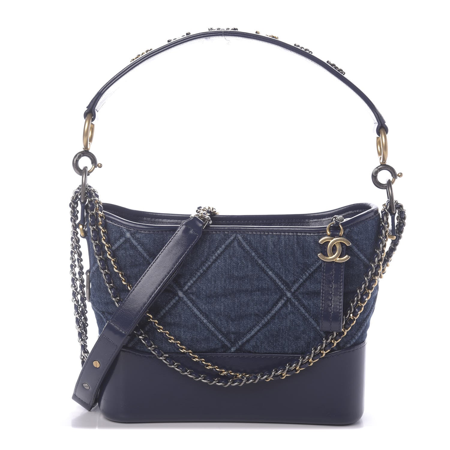 Chanel Denim Calfskin Small Gabrielle Hobo Blue 1 of 11