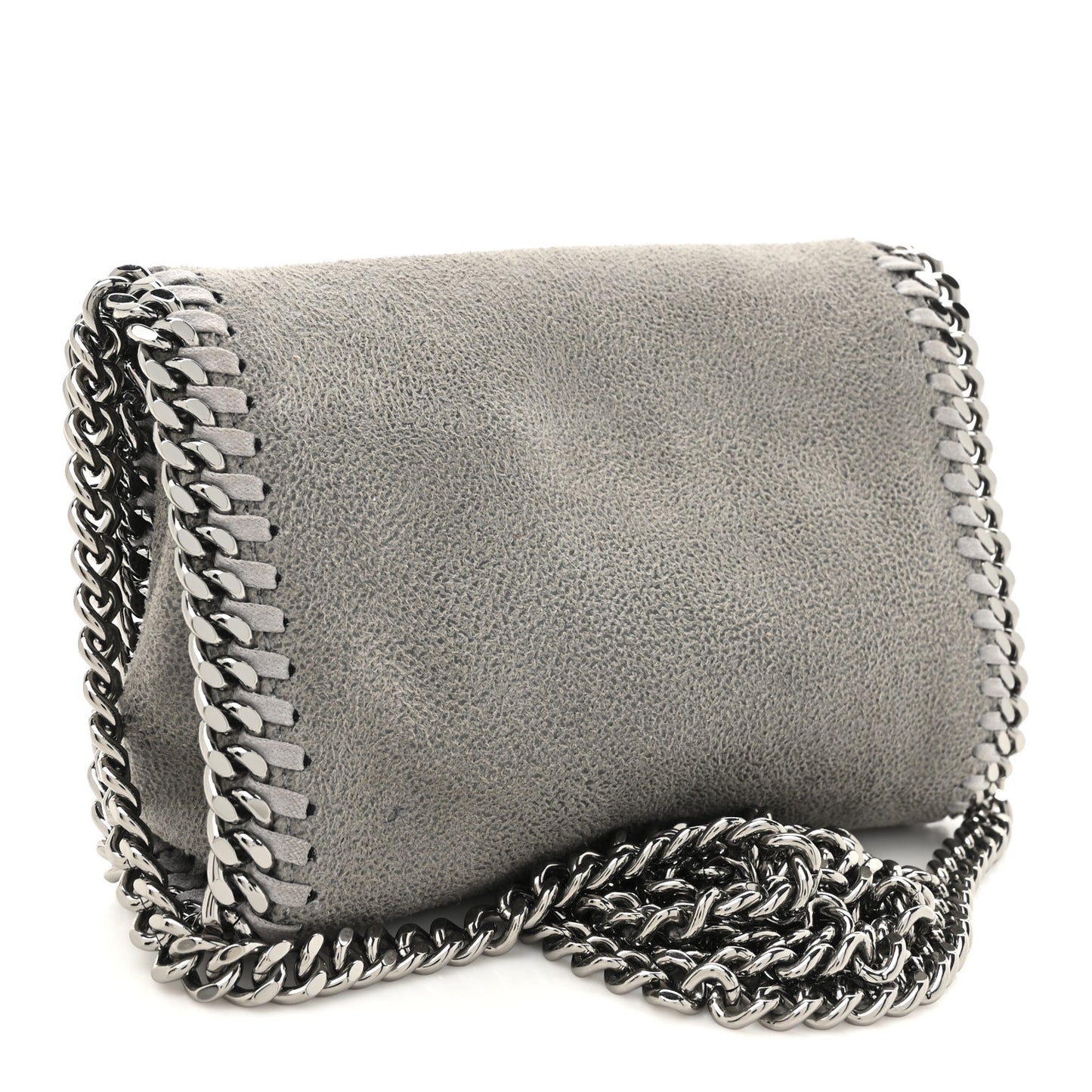 Shaggy Deer Tiny Fold Over Falabella Tote Grey