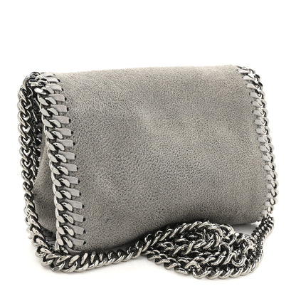 Stella McCartney Shaggy Deer Tiny Fold Over Falabella Tote Grey 3 of 9