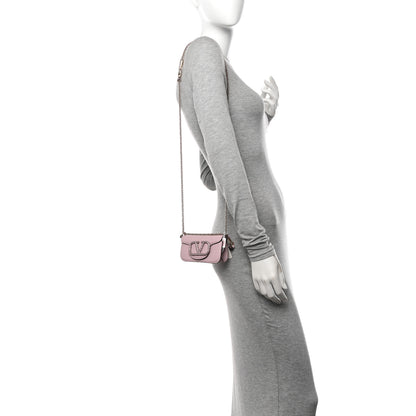 Valentino Garavani Calfskin Crystal Vlogo Micro Loco Shoulder Bag Rose Cannelle 2 of 9