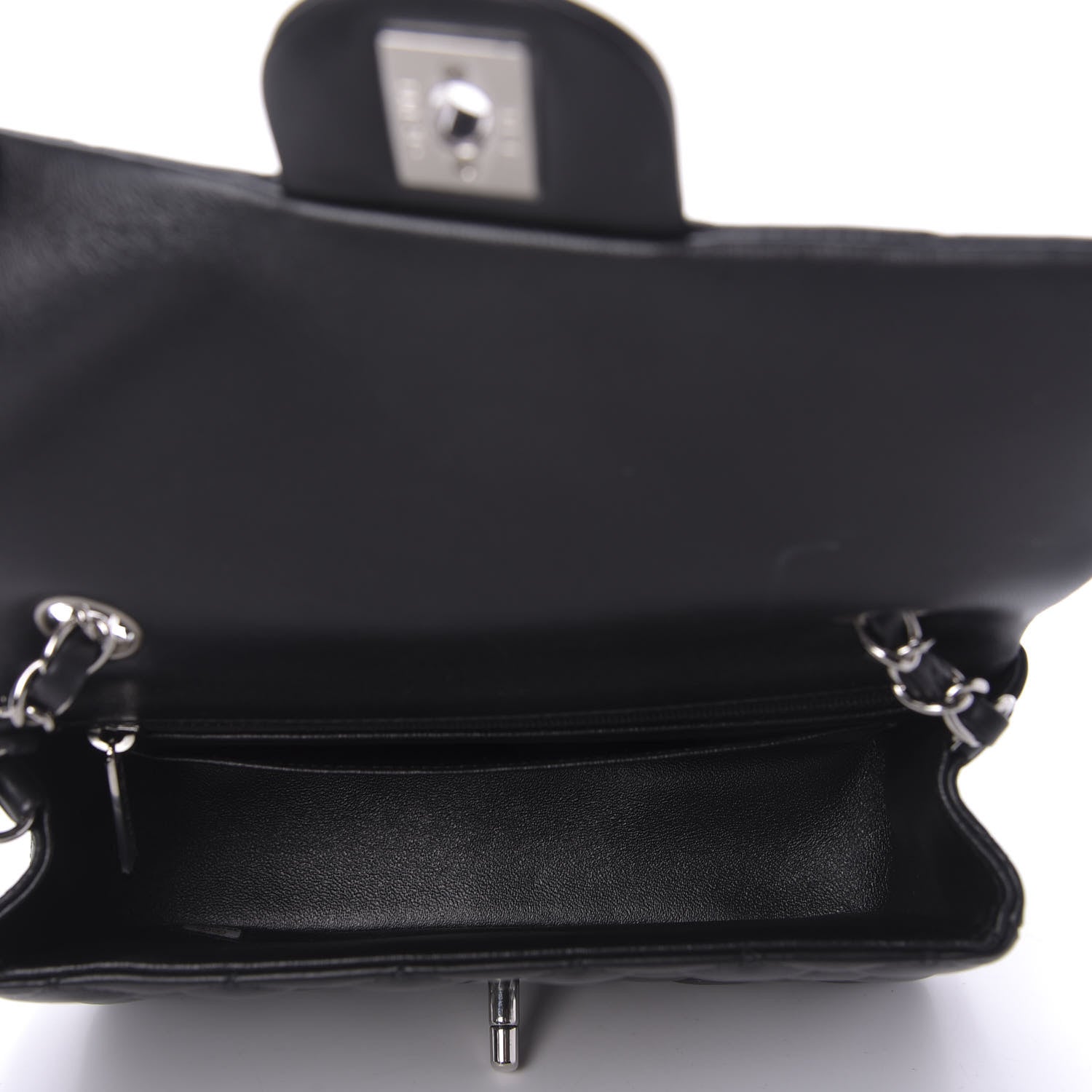 Chanel Lambskin Quilted Mini Rectangular Flap Black 5 of 9