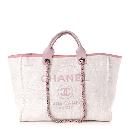 Chanel Canvas Medium Deauville Tote Pink 1 of 11