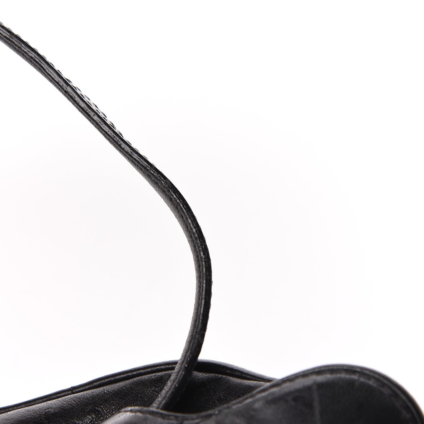 Ostrich Saddle Belt Bag Black