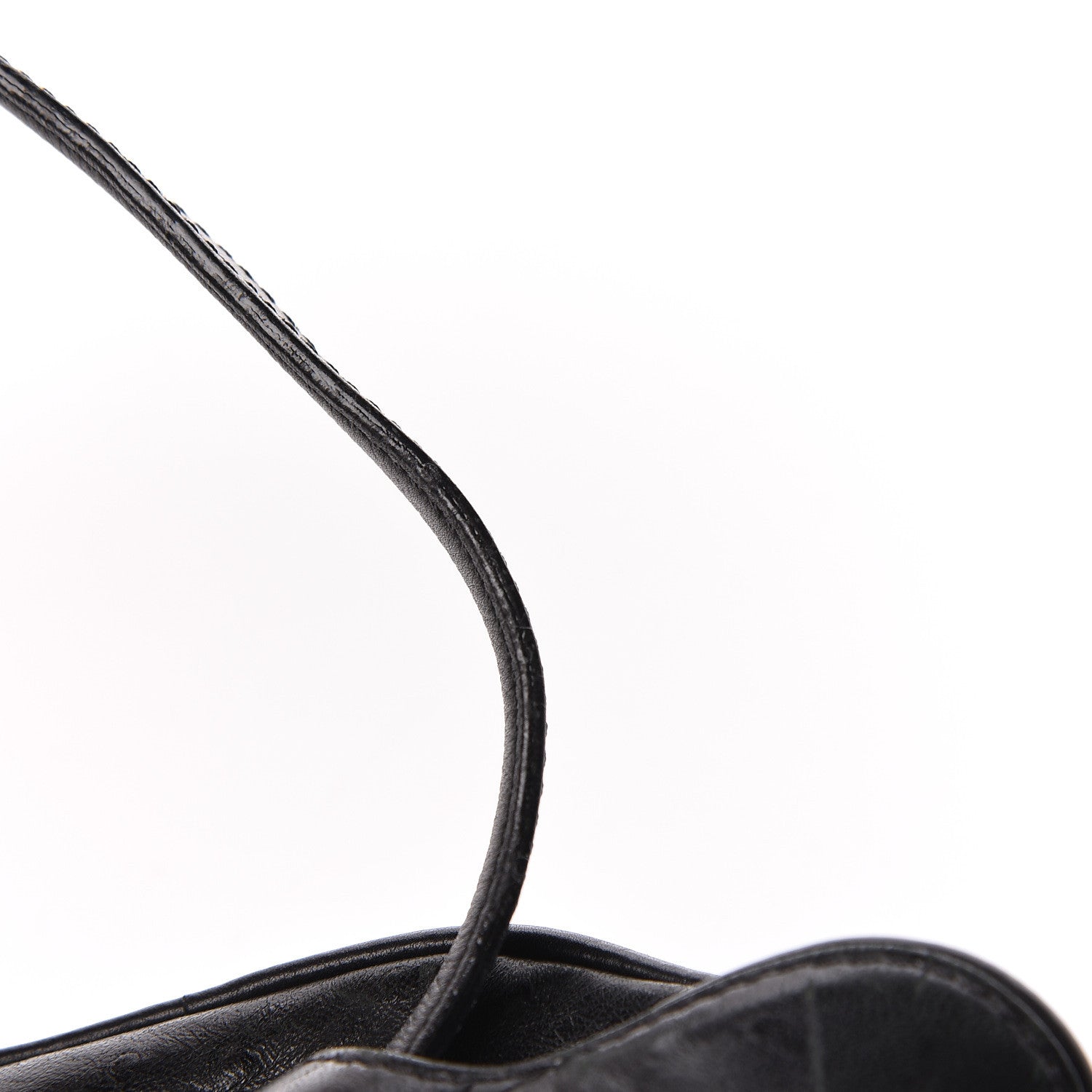 Christian Dior Ostrich Saddle Belt Bag Black 8 of 13
