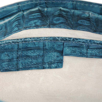 Nancy Gonzalez Glossy Crocodile Frame Clutch Blue 6 of 8