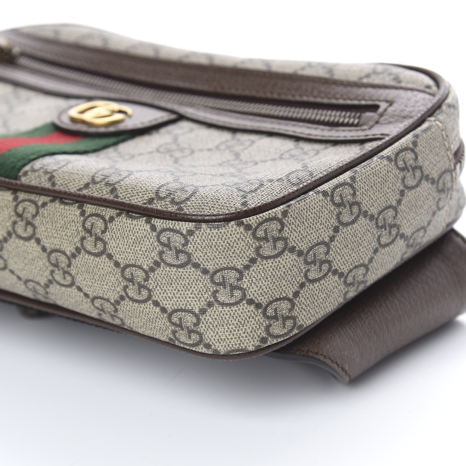 Gucci Soft GG Supreme Monogram Medium Ophidia Belt Bag Dark Brown 8 of 9