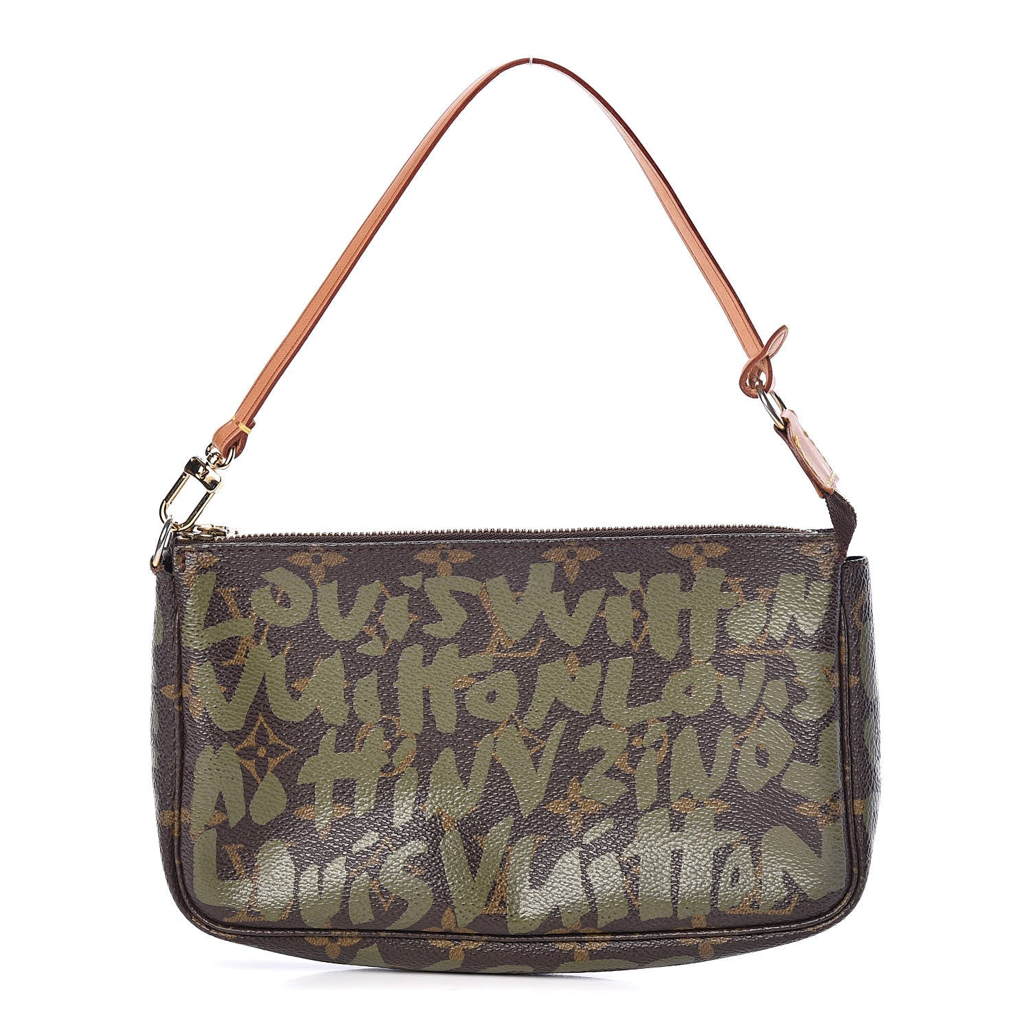 Louis Vuitton Monogram Graffiti Pochette Accessories Kaki 1 of 8