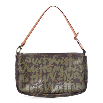Louis Vuitton Monogram Graffiti Pochette Accessories Kaki 1 of 8