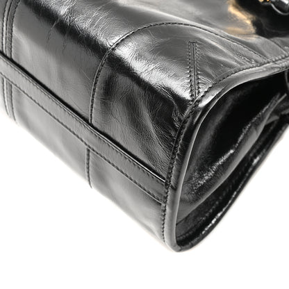 Prada Glossy Calfskin Triangle Small Bonnie Shoulder Bag Black 9 of 10