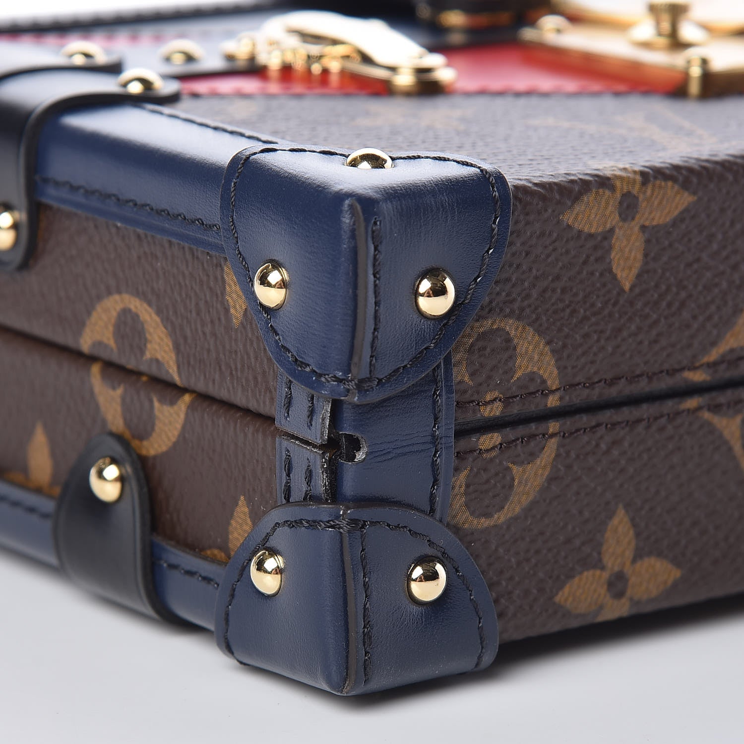 Louis Vuitton Monogram Malletage Print Petite Malle Marine Rouge 5 of 9