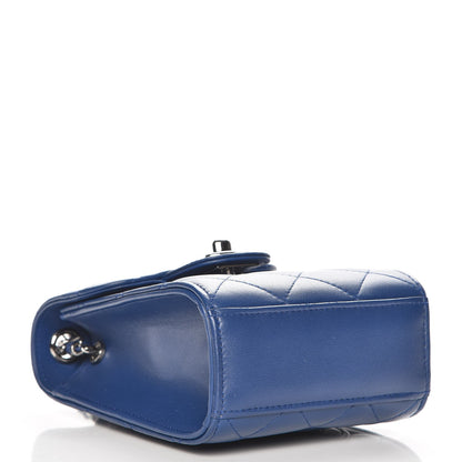 Chanel Lambskin Quilted Extra Mini Wallet On Chain WOC Navy 4 of 8