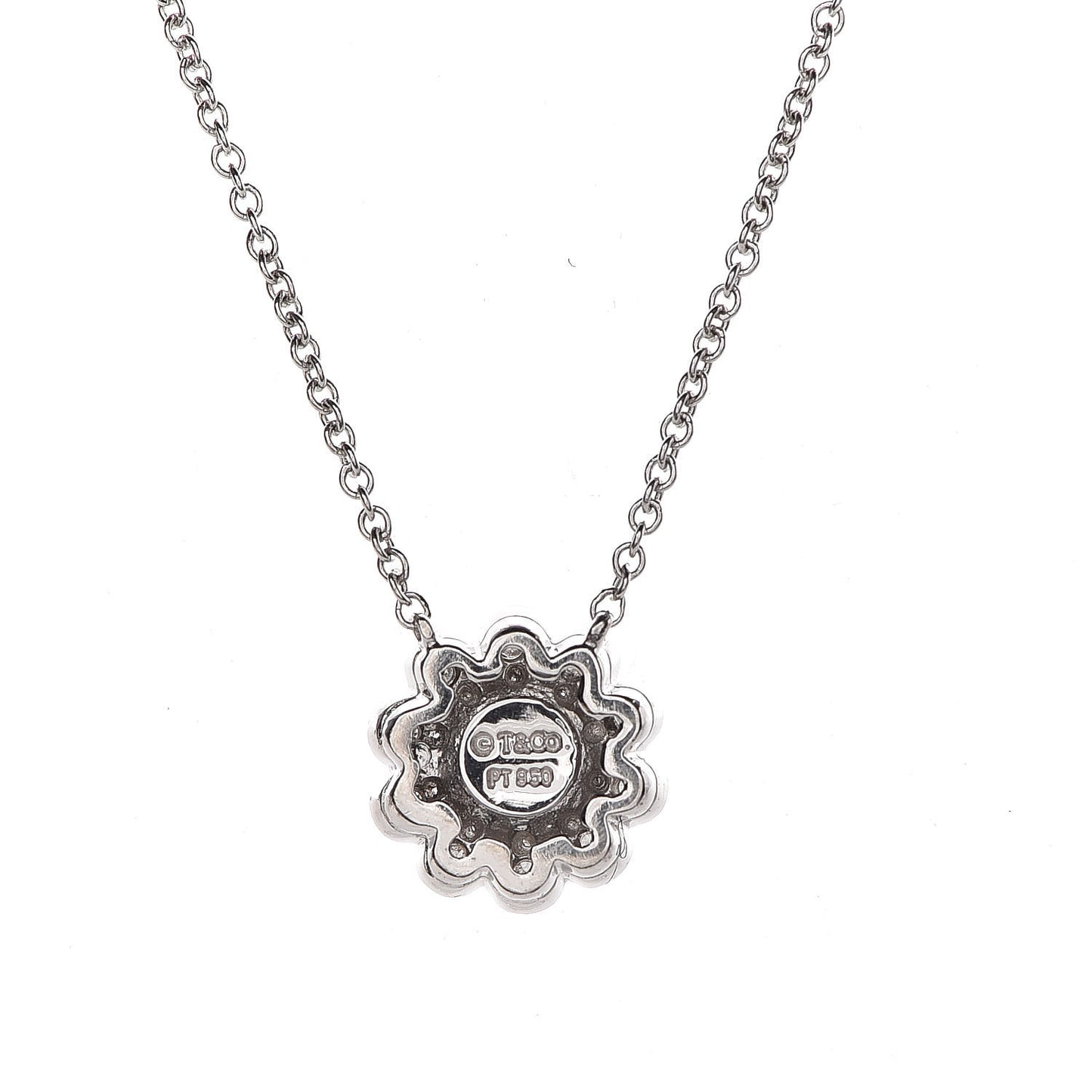 Platinum Diamond Flower Necklace