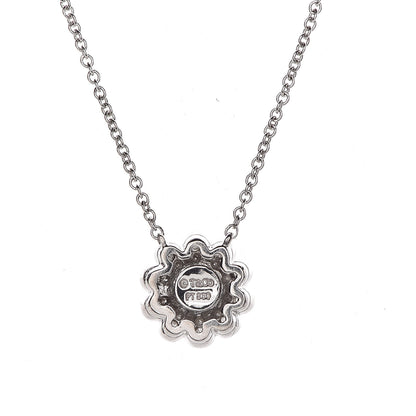 Tiffany Platinum Diamond Flower Necklace 4 of 6