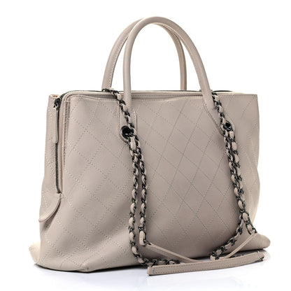Chanel Grained Vegetal Calfskin Urban Shopping Tote Beige 4 of 12