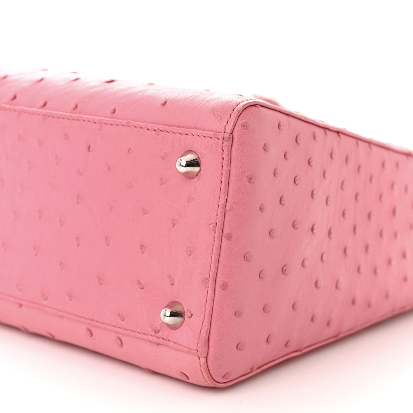 Ostrich Large Lady Dior Pink