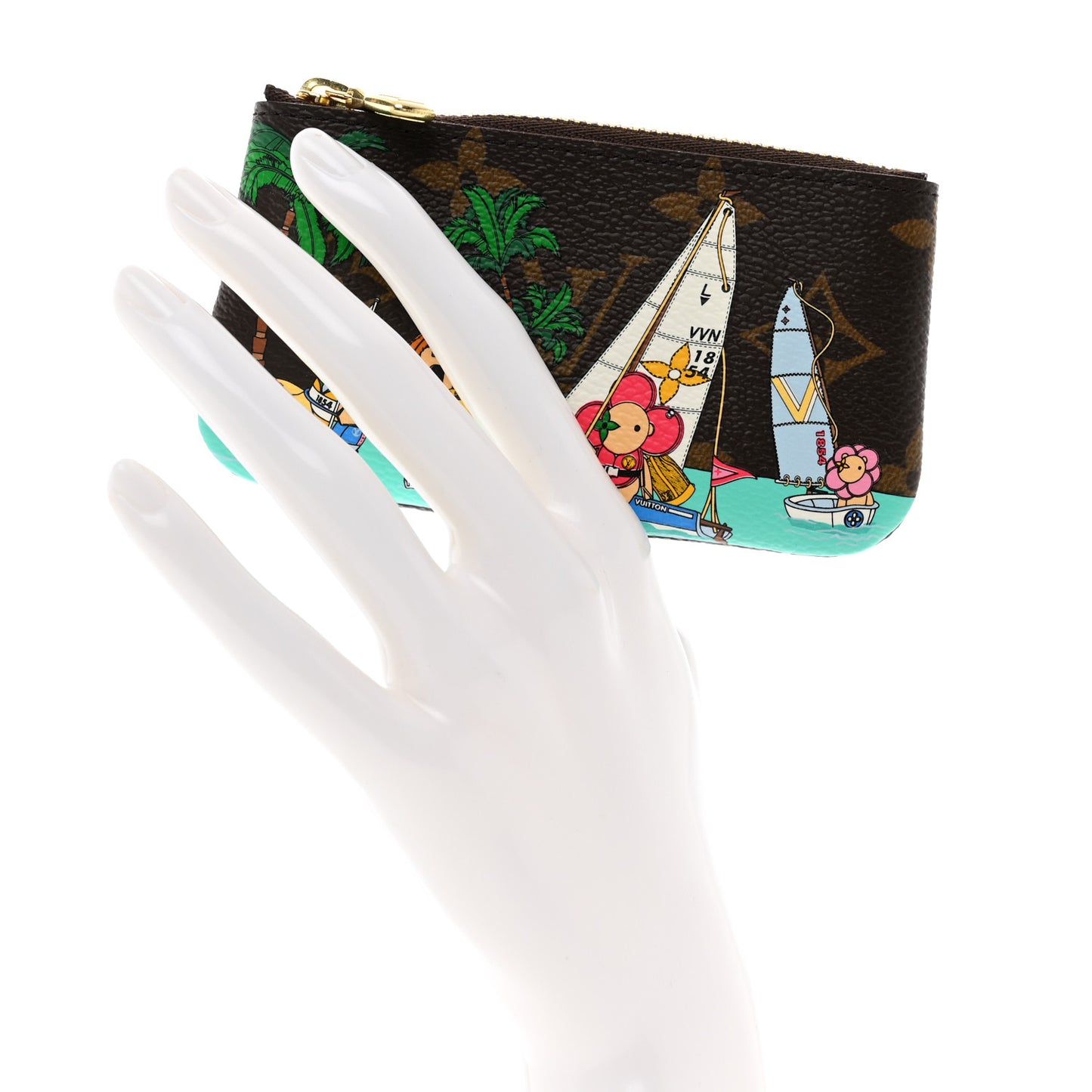 Monogram 2023 Christmas Animation Sailing Vivienne Key Pouch Dragonfruit Pink
