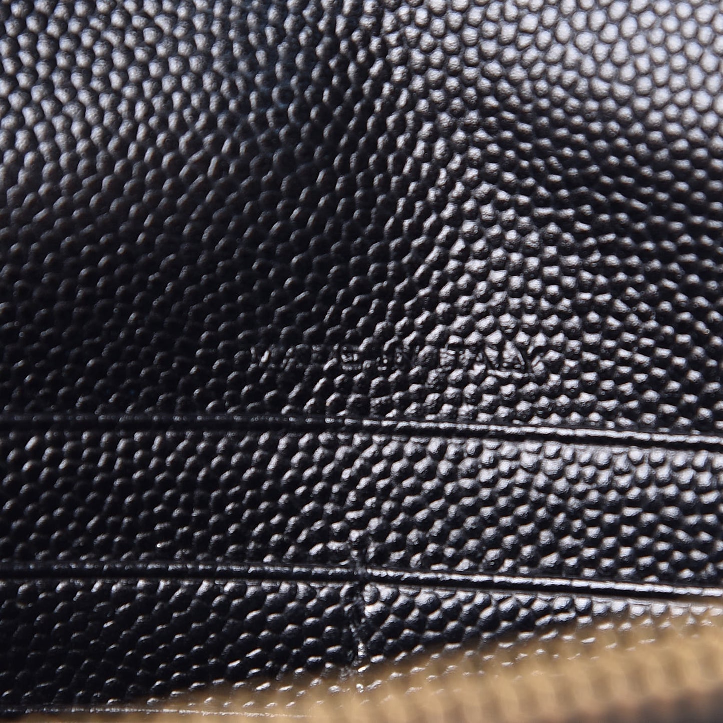 Grain De Poudre Matelasse Chevron Monogram Envelope Chain Wallet Black