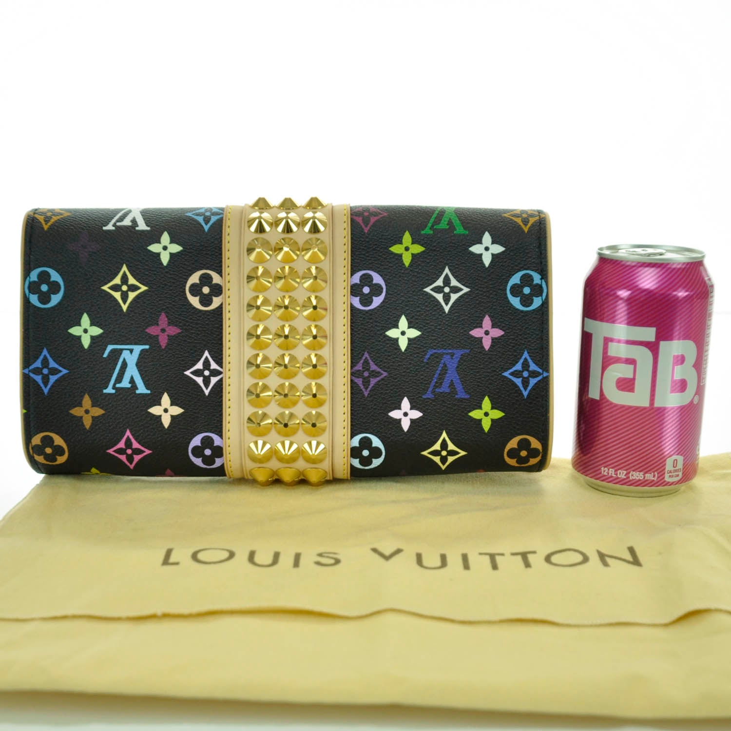 Louis Vuitton Monogram Multicolor Courtney Clutch Black 2 of 7