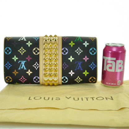 Louis Vuitton Monogram Multicolor Courtney Clutch Black 2 of 7