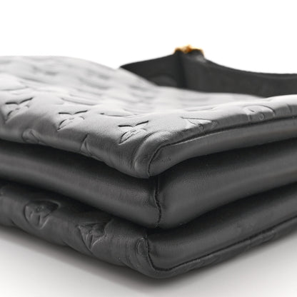 Louis Vuitton Lambskin Embossed Monogram Coussin PM Black 10 of 10