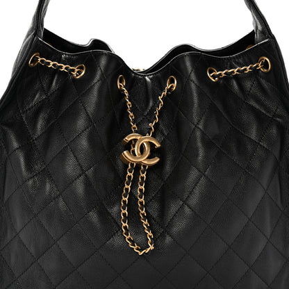 Chanel Caviar Quilted Medium Chanel 25 Handbag Black 9 of 12