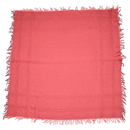 Gucci Wool Silk Fringe Monogram Diamanti Shawl Scarf Red 1 of 5