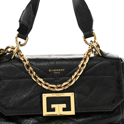 Givenchy Creased Patent Calfskin Small ID Flap Black 8 of 10