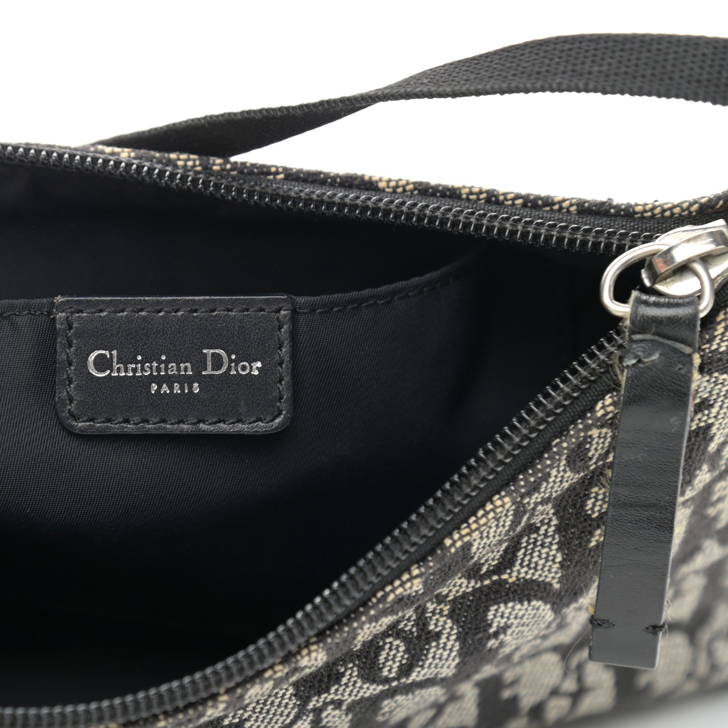 Christian Dior Monogram Shoulder Bag Pochette Black 6 of 13