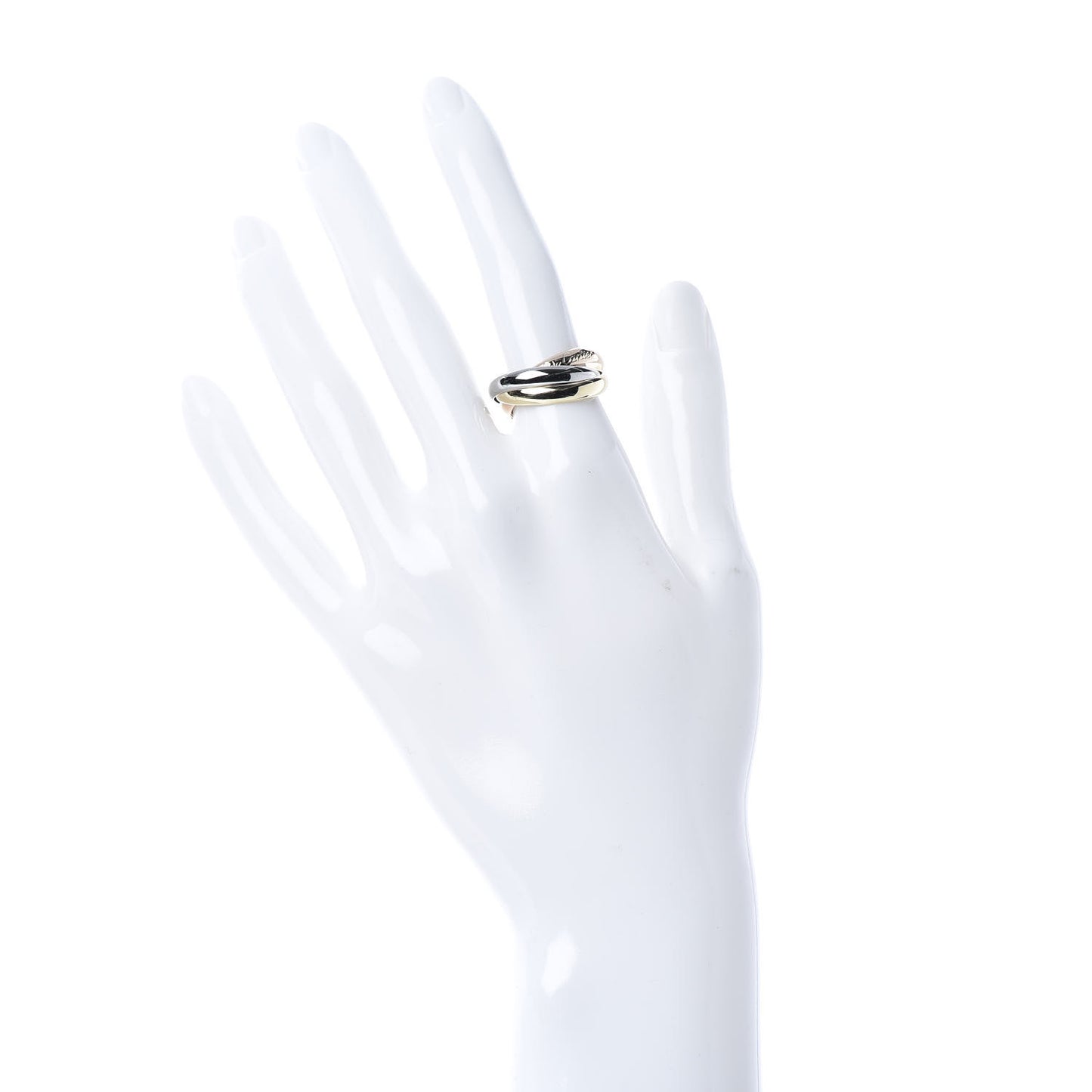 18K Pink Yellow White Gold Classic Les Must De Trinity Ring 54 6.75