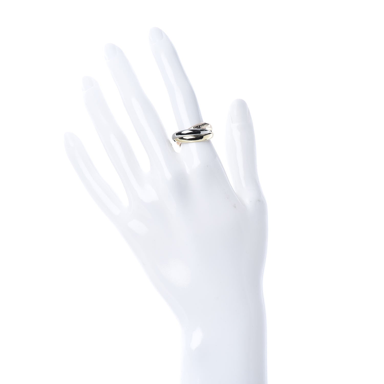 Cartier 18K Pink Yellow White Gold Classic Les Must De Trinity Ring 54 6.75 2 of 5