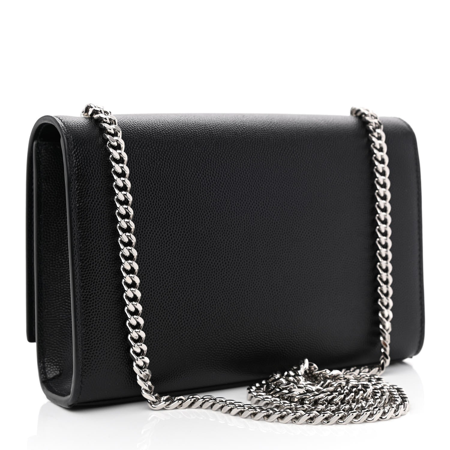 Saint Laurent Grain De Poudre Small Monogram Kate Satchel Black 3 of 10