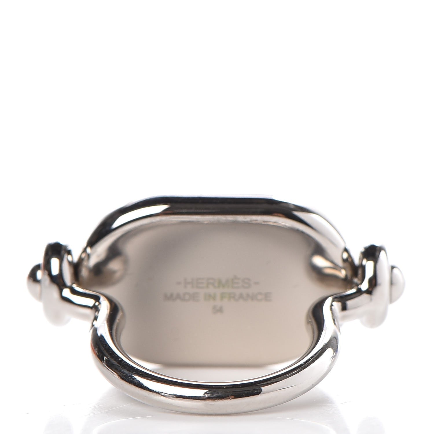 Hermes Palladium Lizard Odyssee Ring 54 7 Black 3 of 5