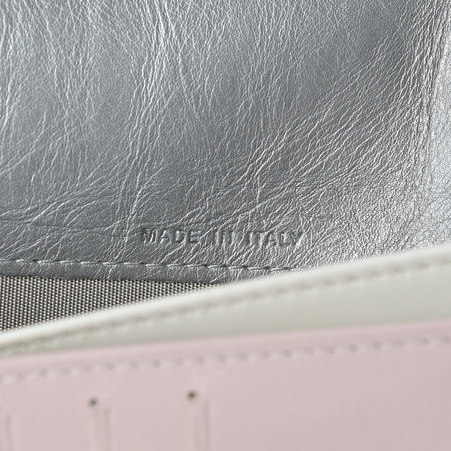 Chanel Metallic Aged Calfskin Quilted Palette Large Zip Around Organizer Wallet Silver 9 of 11