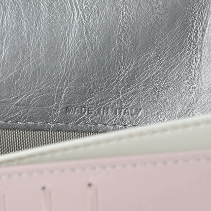 Chanel Metallic Aged Calfskin Quilted Palette Large Zip Around Organizer Wallet Silver 9 of 11