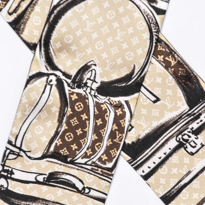 Louis Vuitton Silk Monogram Trunks Bandeau Brown 3 of 5