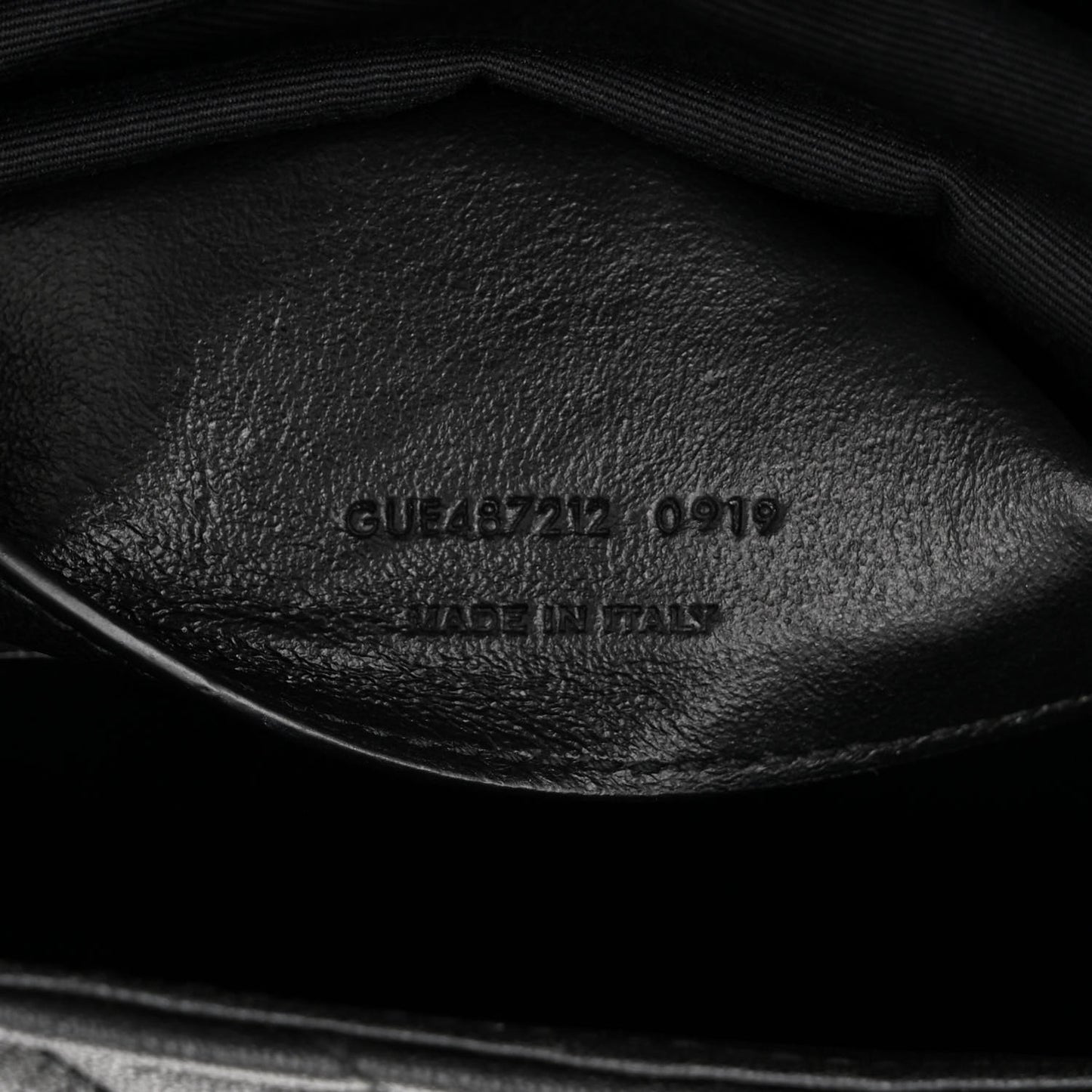 Sheepskin Matelasse Chevron Monogram Large College Satchel Black